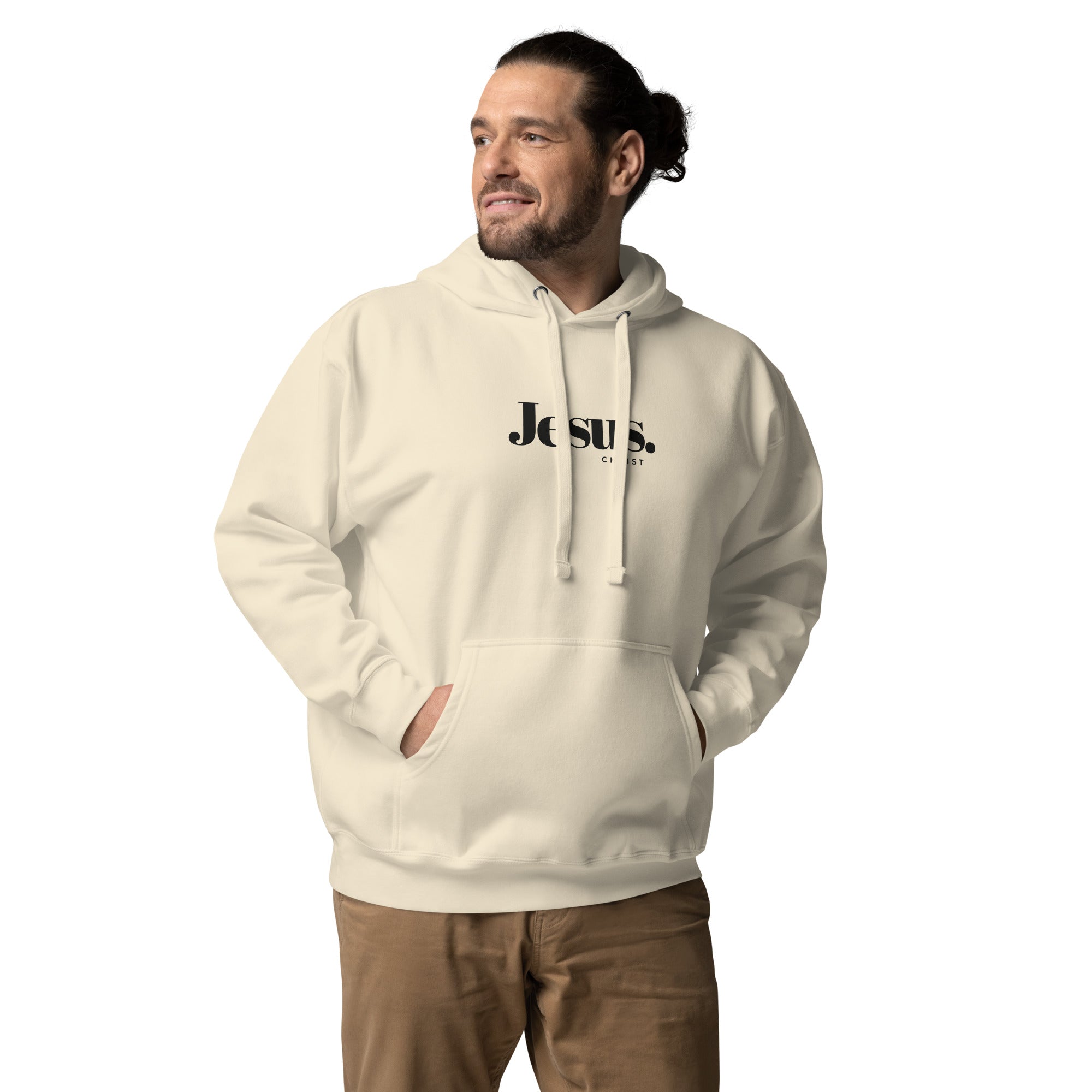 Jesus Christ Beige Adult Unisex Hoodie Midweight Christian Clothes