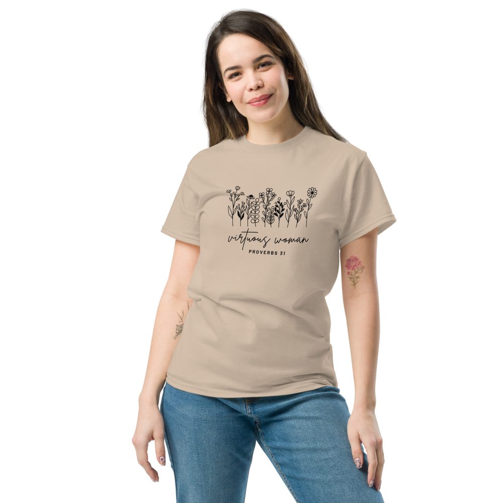 Virtuous Woman Proverbs 31 Christian 100% Cotton Tshirt