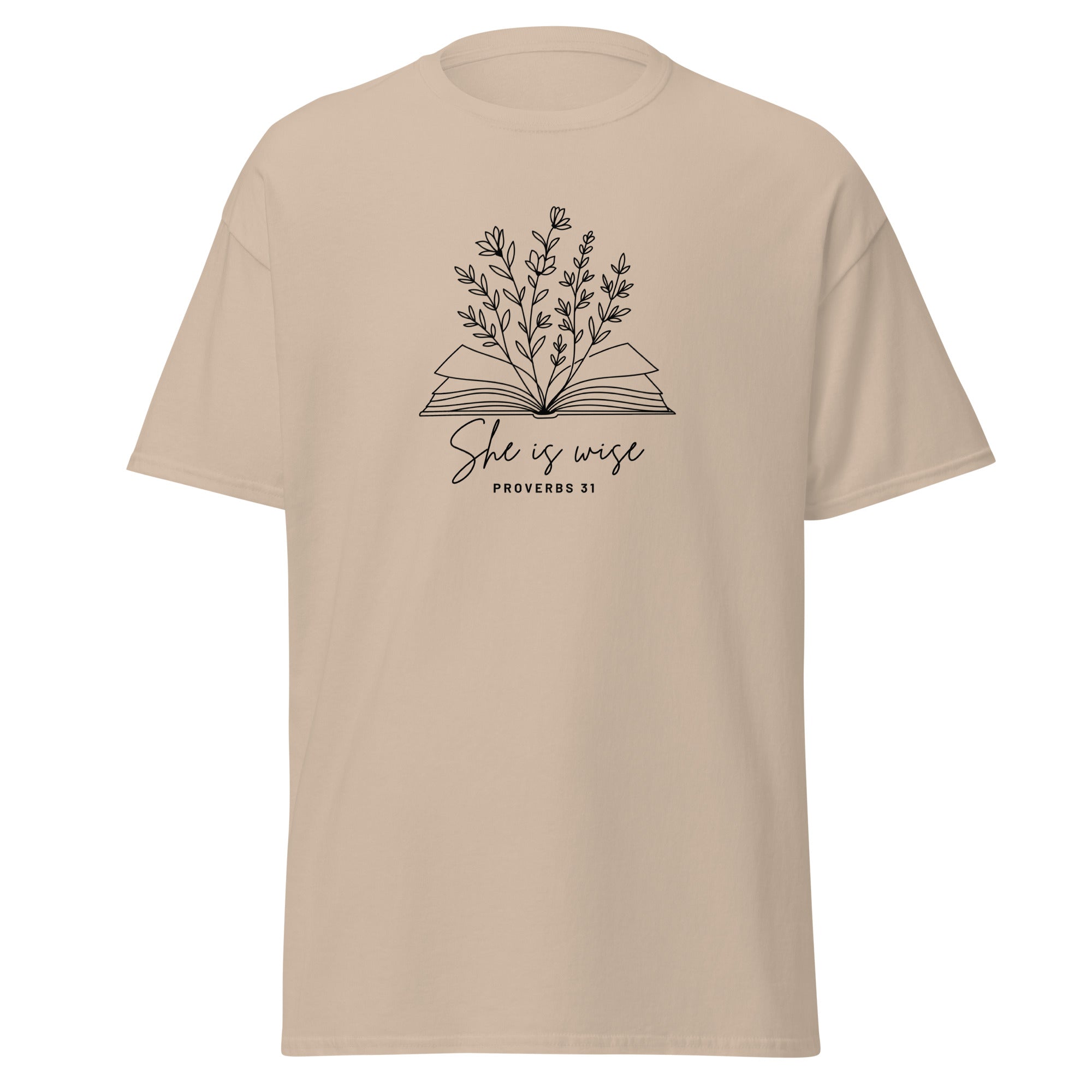 She is Wise Virtuous Woman Proverbs 31 Christian 100% Cotton Tshirt