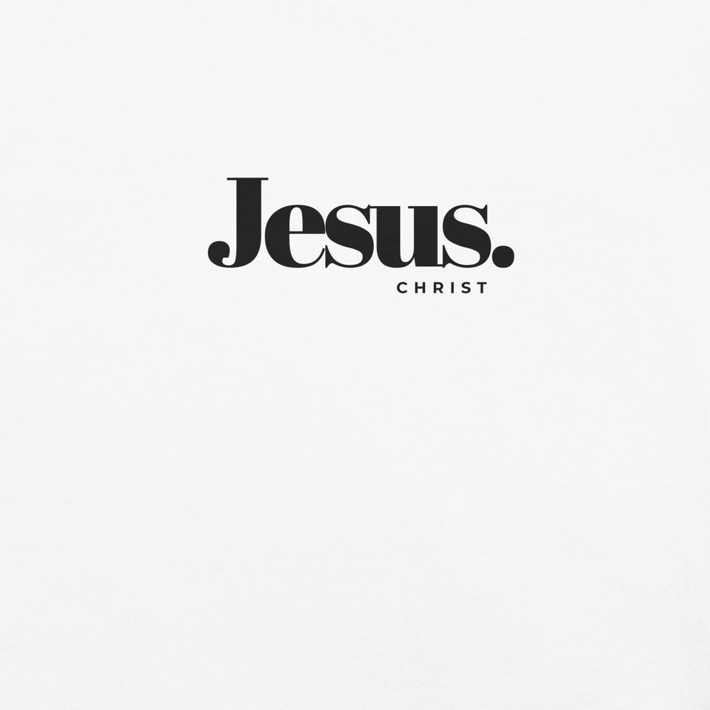 Jesus Christ Minimalist T-Shirt Christian Unisex 100% White Beige Cotton T-shirt