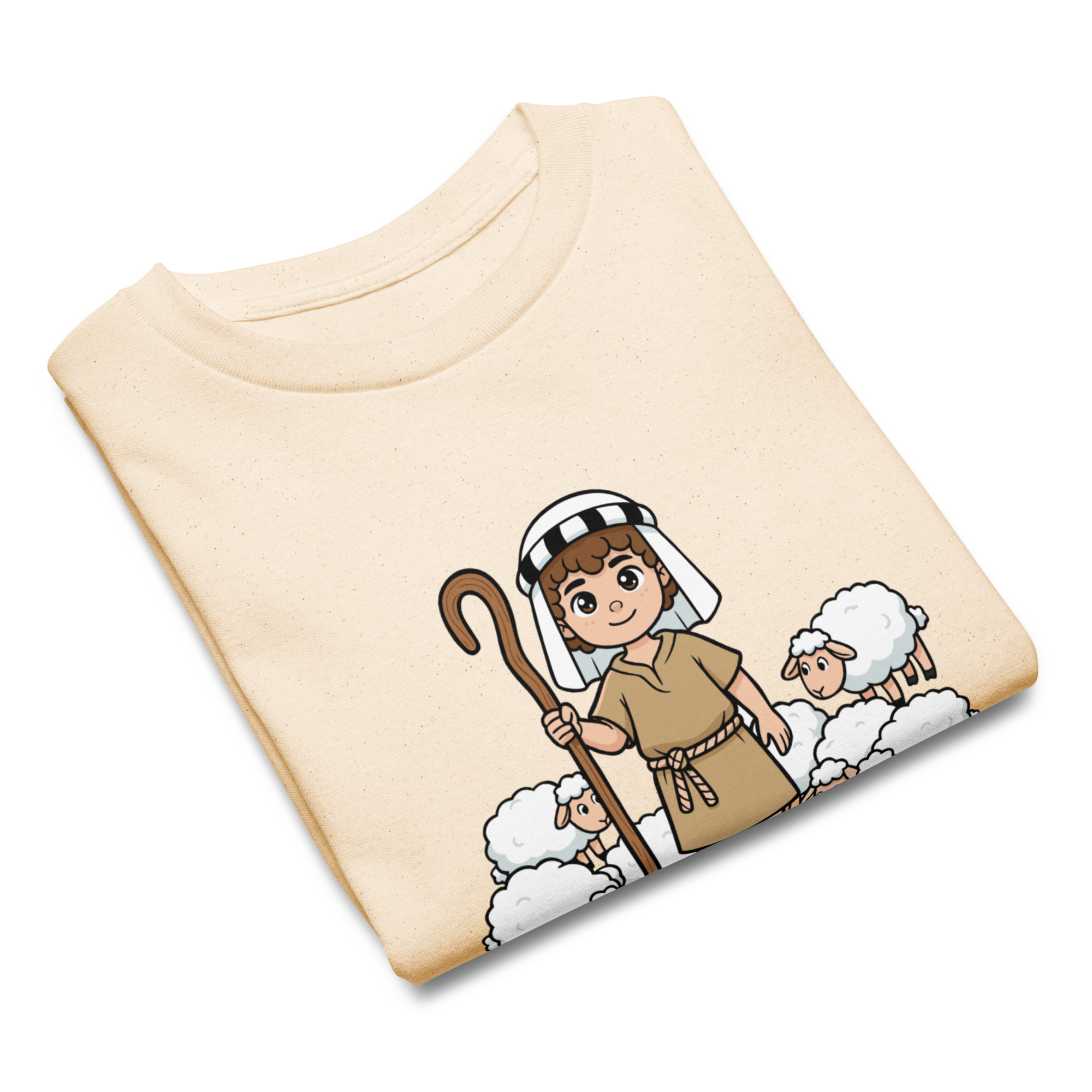 Youth Christian T-Shirt “The Lord Is My Shepherd” | Psalm 23 Cotton Unisex Christian Tee